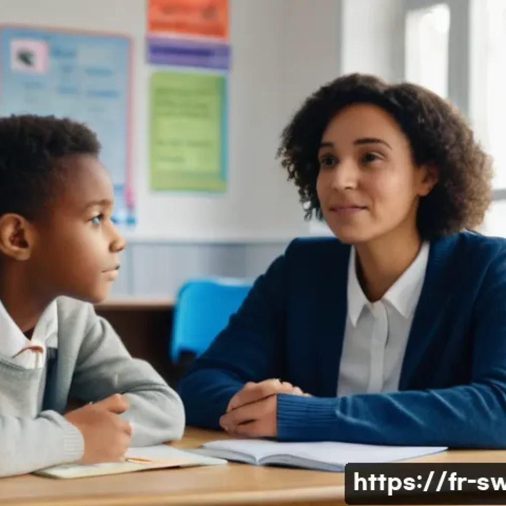 학교사회복지사의 정책 참여 사례 - **Prompt 1: Compassionate Support in a French School**
    A kind and approachable female school soc...