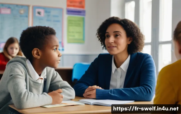 학교사회복지사의 정책 참여 사례 - **Prompt 1: Compassionate Support in a French School**
    A kind and approachable female school soc...